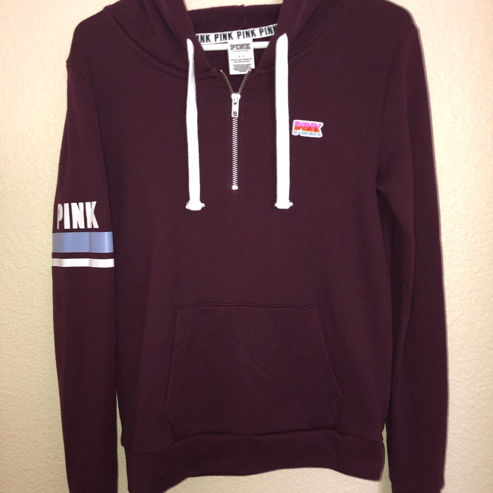 PINK half zip hoodie